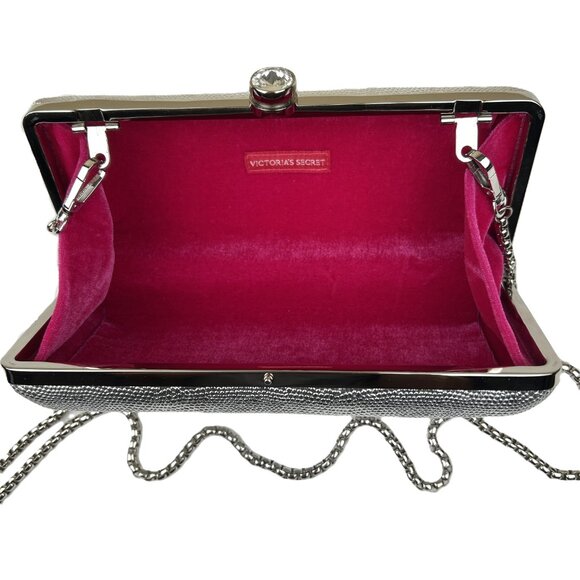 Victoria's Secret Shiny Silver Hard Shell Purse - Picture 4 of 7